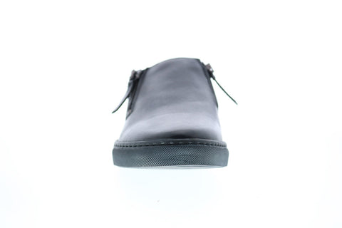 Diesel Gun-Tel D-Icon Mens Black Leather Lifestyle Zipper Sneakers Shoes