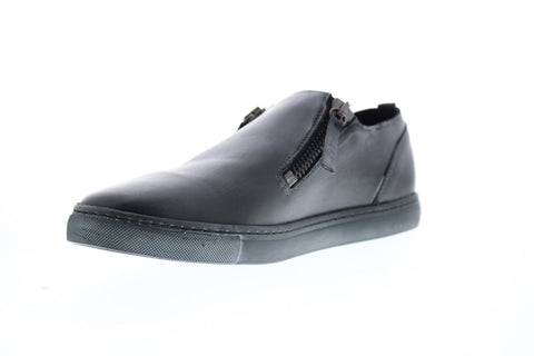 Diesel Gun-Tel D-Icon Mens Black Leather Lifestyle Zipper Sneakers Shoes