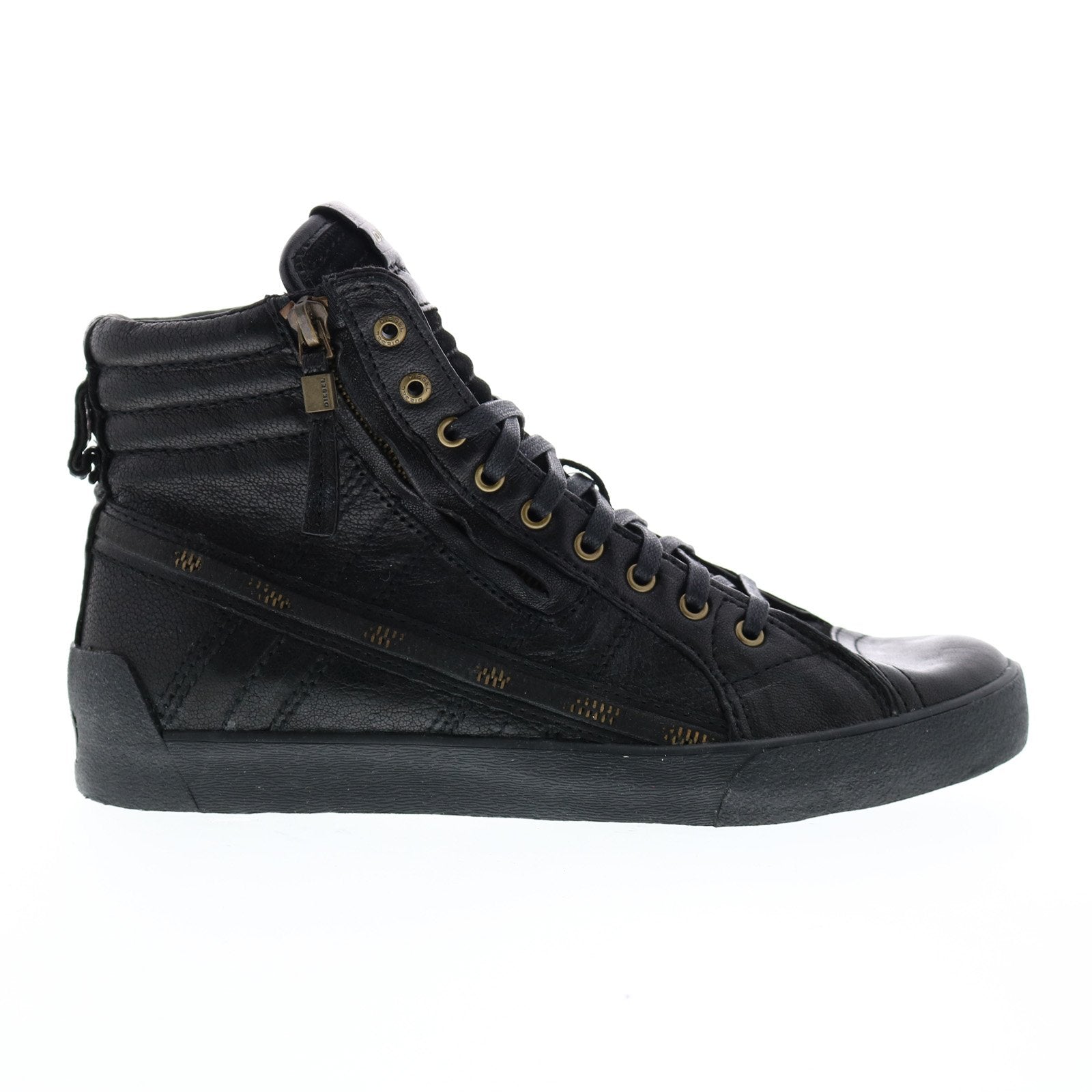 Diesel D-Velows D-String Plus Mens Black Leather Lifestyle