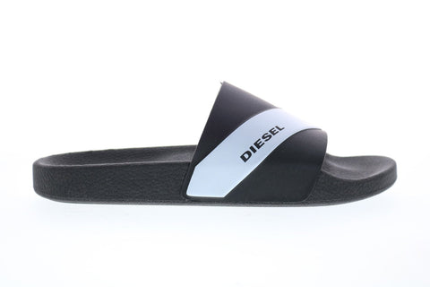 Diesel A-Lohaa Sa-Maral Y01328-P1402-H5987 Mens Black Slides Sandals Shoes