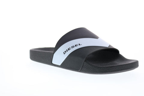 Diesel A-Lohaa Sa-Maral Y01328-P1402-H5987 Mens Black Slides Sandals Shoes