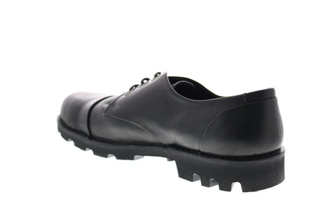 Diesel Hardkor Steel Low Mens Black Leather Cap Toe Oxfords & Lace Ups Shoes