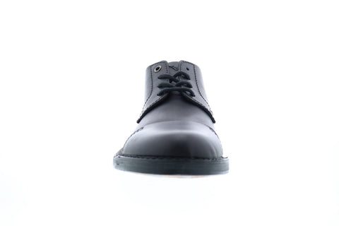 Diesel Dopper D-Pit Low Mens Black Leather Cap Toe Oxfords & Lace Ups Shoes