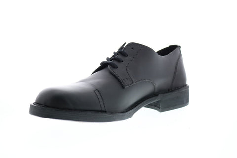 Diesel Dopper D-Pit Low Mens Black Leather Cap Toe Oxfords & Lace Ups Shoes