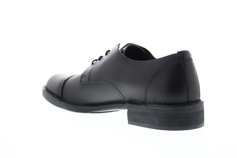 Diesel Dopper D-Pit Low Mens Black Leather Cap Toe Oxfords & Lace Ups Shoes
