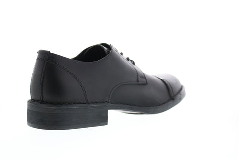 Diesel Dopper D-Pit Low Mens Black Leather Cap Toe Oxfords & Lace Ups Shoes