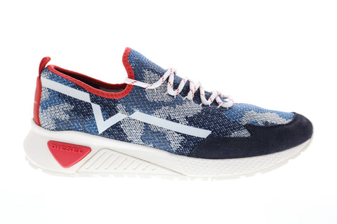 Diesel Skb S-Kby Mens Blue Caanvas Lace Up Lifestyle Sneakers Shoes