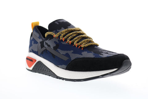 Diesel Skb S-Kby Mens Blue Canvas Casual Lace Up Fashion Sneakers Shoes