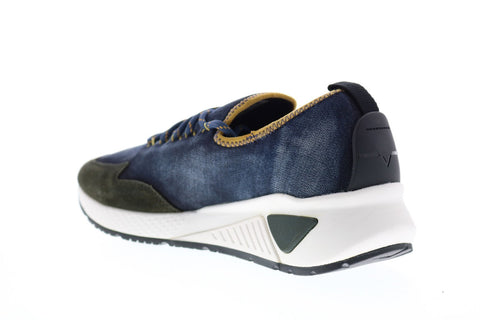 Diesel Skb S-Kby Mens Blue Canvas Lace Up Lifestyle Sneakers Shoes