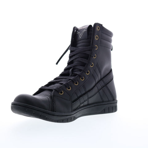 Diesel Tatradium D-Valadium Mens Black Leather Casual Fashion Sneakers Shoes