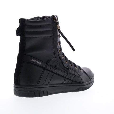 Diesel Tatradium D-Valadium Mens Black Leather Casual Fashion Sneakers Shoes