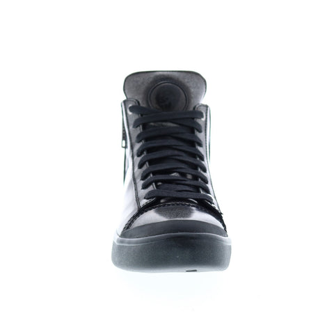 Diesel Zip-Round S-Nentish Mens Black Patent Leather Lifestyle Sneakers Shoes