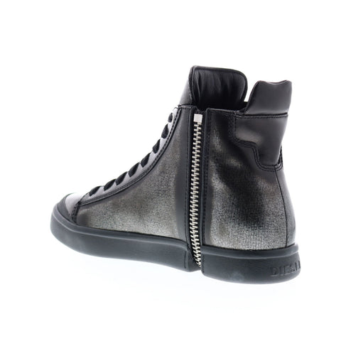 Diesel Zip-Round S-Nentish Mens Black Patent Leather Lifestyle Sneakers Shoes