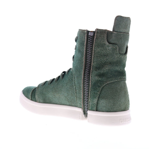 Diesel Zip-Round S-Nentish Hbd Mens Green Leather Lifestyle Sneakers Shoes