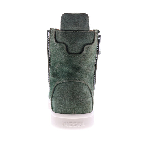 Diesel Zip-Round S-Nentish Hbd Mens Green Leather Lifestyle Sneakers Shoes