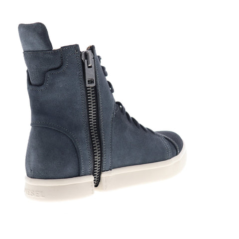 Diesel S-Nentish HBD Y01658-P1609-T8013 Mens Blue Suede High Top Sneakers Shoes