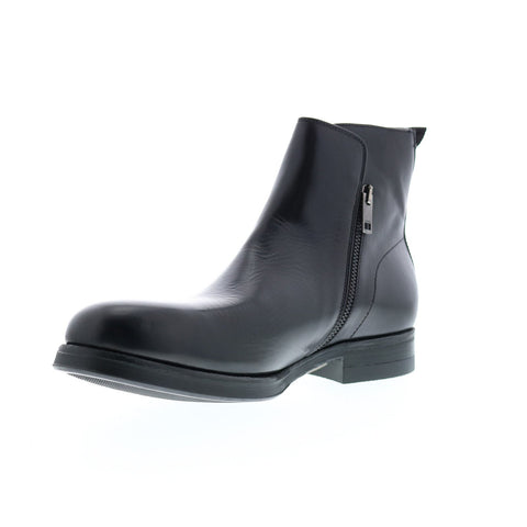 Diesel D-Vicious Chzip Mens Black Leather Zipper Casual Dress Boots