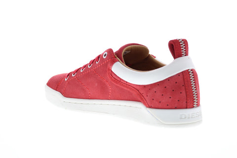 Diesel Tempus S-Marquise Low Mens Red Suede Lace Up Lifestyle Sneakers Shoes