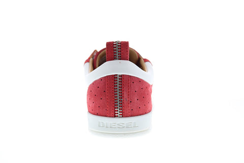 Diesel Tempus S-Marquise Low Mens Red Suede Lace Up Lifestyle Sneakers Shoes