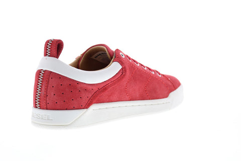 Diesel Tempus S-Marquise Low Mens Red Suede Lace Up Lifestyle Sneakers Shoes