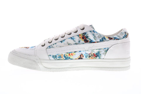 Diesel S-Grindd Low Lace Mens White Canvas Lifestyle Sneakers Shoes