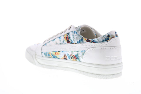 Diesel S-Grindd Low Lace Mens White Canvas Lifestyle Sneakers Shoes