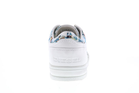 Diesel S-Grindd Low Lace Mens White Canvas Lifestyle Sneakers Shoes