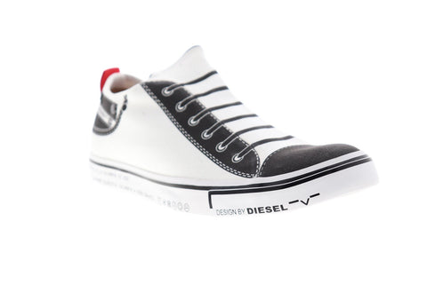 Diesel S-Diesel Imaginee Low Slip On Mens White Canvas Slip On Sneakers Shoes