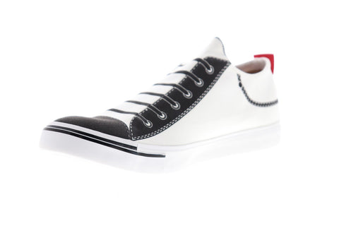 Diesel S-Diesel Imaginee Low Slip On Mens White Canvas Slip On Sneakers Shoes