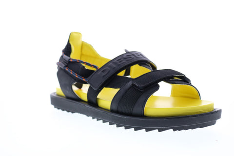 Diesel Sa-Berlin Sand Fss Mens Black Synthetic Strap Sport Sandals Shoes