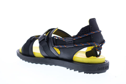 Diesel Sa-Berlin Sand Fss Mens Black Synthetic Strap Sport Sandals Shoes