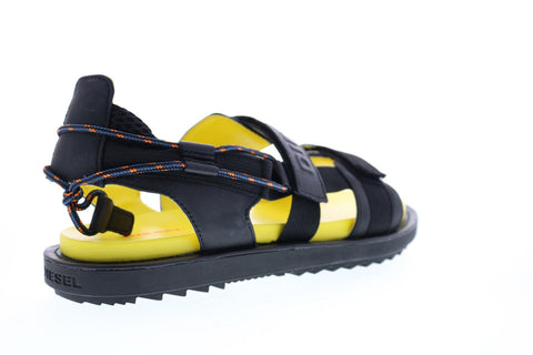 Diesel Sa-Berlin Sand Fss Mens Black Synthetic Strap Sport Sandals Shoes