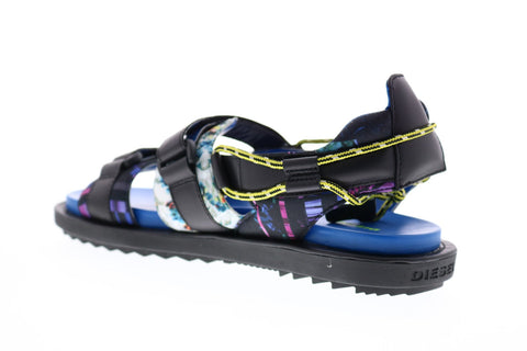 Diesel Sa-Berlin Sand Fss Mens Red Leather Strap Sport Sandals Shoes