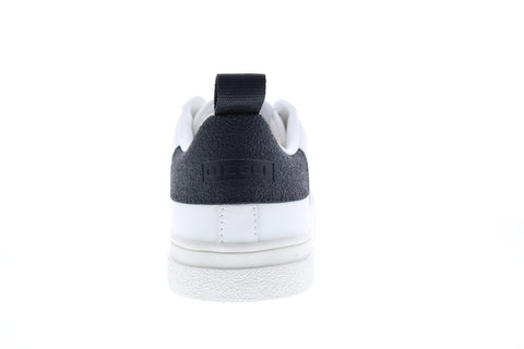 Diesel S-Clever Low Mens White Leather Lace Up Lifestyle Sneakers Shoes