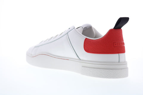 Diesel Clever S-Clever Low Mens White Leather Casual Fashion Sneakers Shoes