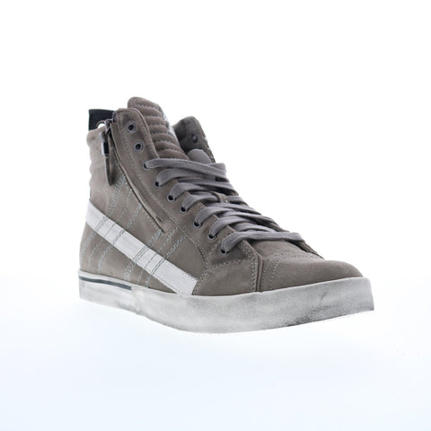 Diesel D-Velows Mid Lace Mens Gray Suede Lace Up Lifestyle Sneakers Shoes