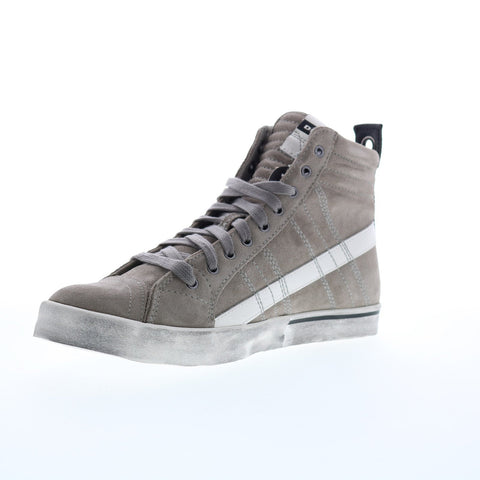 Diesel D-Velows Mid Lace Mens Gray Suede Lace Up Lifestyle Sneakers Shoes