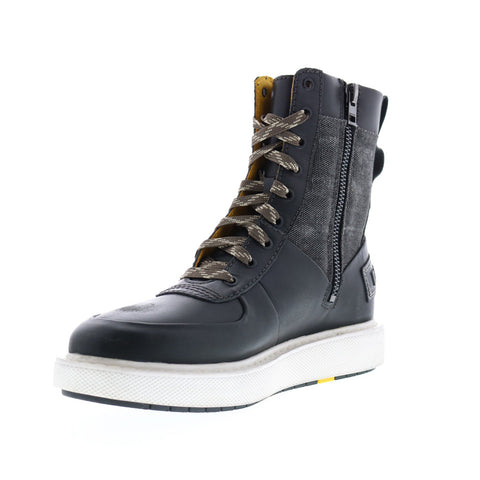Diesel H-Cage High St Mens Black Leather Lace Up Lifestyle Sneakers Shoes