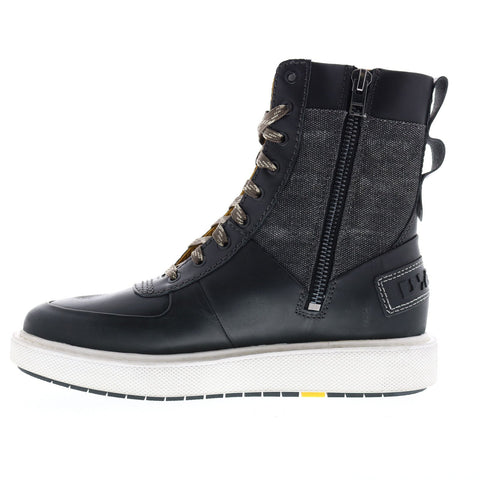 Diesel H-Cage High St Mens Black Leather Lace Up Lifestyle Sneakers Shoes