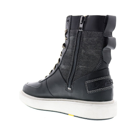 Diesel H-Cage High St Mens Black Leather Lace Up Lifestyle Sneakers Shoes
