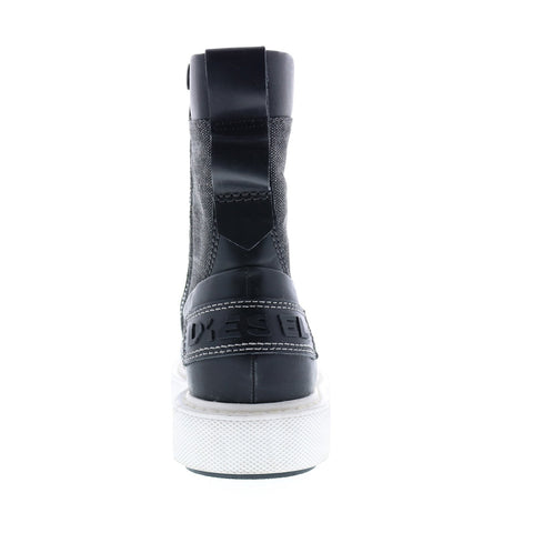 Diesel H-Cage High St Mens Black Leather Lace Up Lifestyle Sneakers Shoes