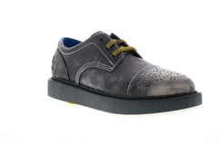 靴 P db 37 Diesel D-Cage Db Ct Mens Black Leather Lace Up Cap Toe