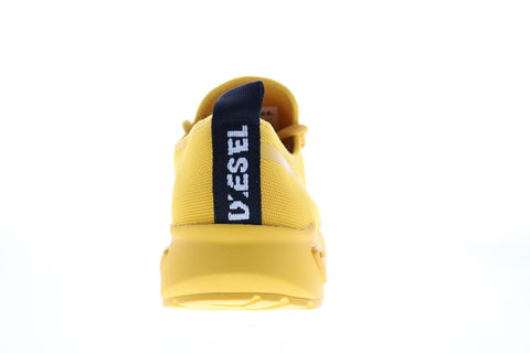 Diesel S-Kby Stripe Mens Yellow Canvas Lace Up Lifestyle Sneakers Shoes