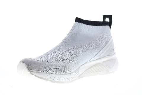 Diesel S-Kb Ankle Sock Mens White Canvas Slip On Lifestyle Sneakers Shoes