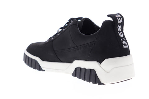 Diesel S-Rua LC Y01824-PR289-T8013 Mens Black Nubuck Low Top Sneakers Shoes
