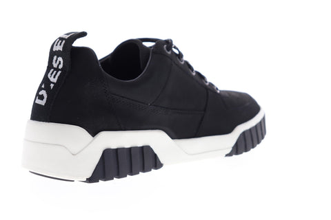 Diesel S-Rua LC Y01824-PR289-T8013 Mens Black Nubuck Low Top Sneakers Shoes
