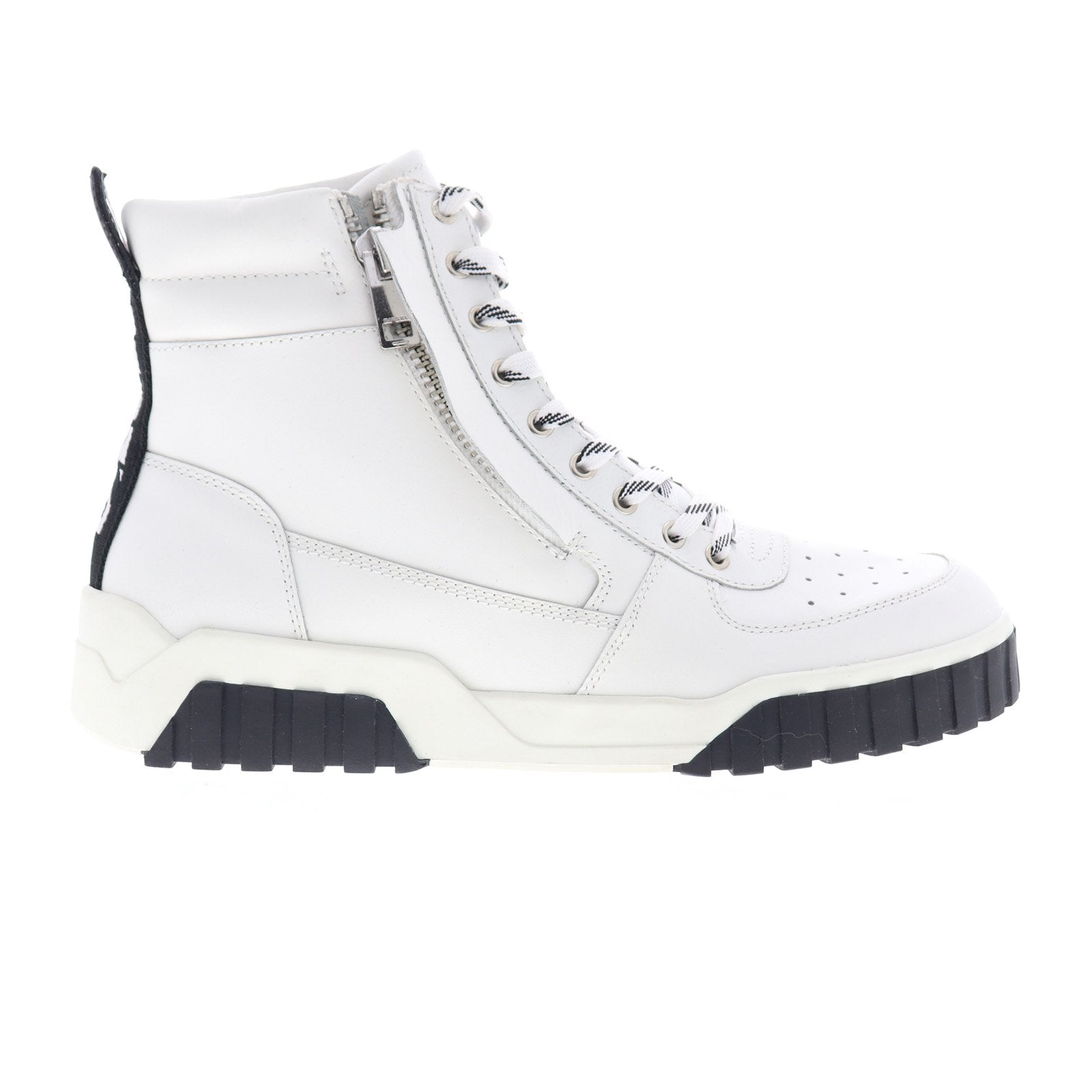 新品・未使用 DIESEL S RUA MID WHITE Diesel S-Rua MC Mens White Leather High Top Lace Up Lifestyle