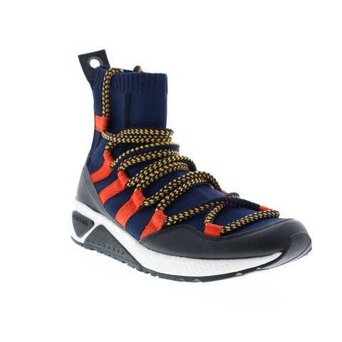 Diesel S-Kb Loop Sock Mens Blue Canvas Lace Up Lifestyle Sneakers Shoes