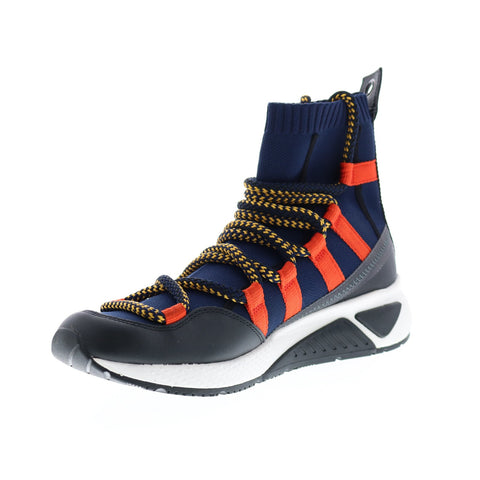 Diesel S-Kb Loop Sock Mens Blue Canvas Lace Up Lifestyle Sneakers Shoes