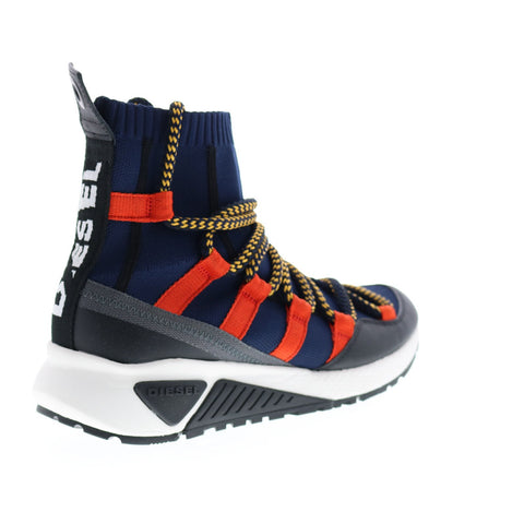 Diesel S-Kb Loop Sock Mens Blue Canvas Lace Up Lifestyle Sneakers Shoes